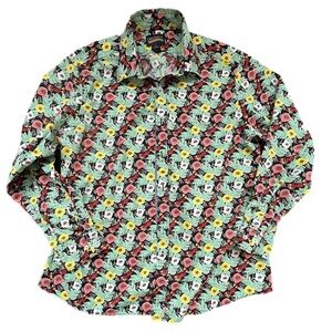 Cremieux Premium Denim Men's Floral Button-Down Shirt - XL